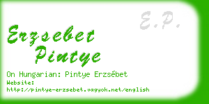 erzsebet pintye business card