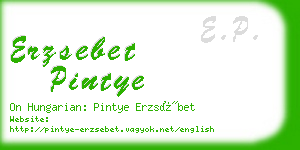 erzsebet pintye business card